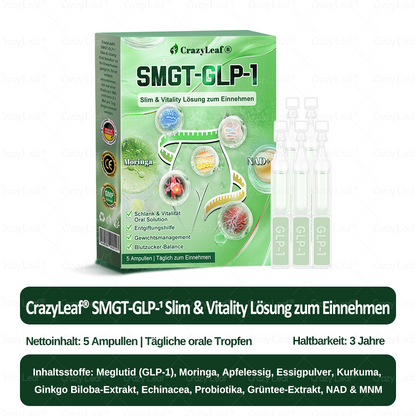 DE Klinisch bewiesen | Offizieller Shop | 𝐂𝒓𝓪𝙯𝙮𝐋𝑒𝑎𝐟® 𝚂𝖬𝐺𝘛-𝘎𝐿𝙋-1 Orallösung gegen Übergewicht, Bluthochdruck, Blutzucker- & Fettleberprobleme, Gelenkschmerzen, Müdigkeit, Energiemangel & schlaffe Haut – für mehr Gesundheit & Vitalität.