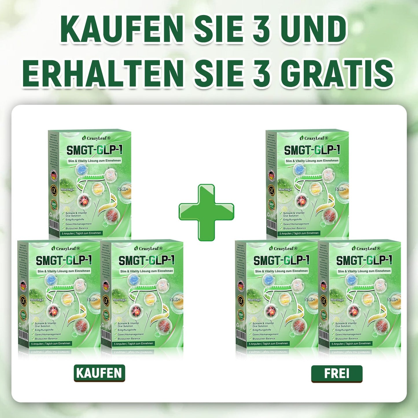DE Klinisch bewiesen | Offizieller Shop | 𝐂𝒓𝓪𝙯𝙮𝐋𝑒𝑎𝐟® 𝚂𝖬𝐺𝘛-𝘎𝐿𝙋-1 Orallösung gegen Übergewicht, Bluthochdruck, Blutzucker- & Fettleberprobleme, Gelenkschmerzen, Müdigkeit, Energiemangel & schlaffe Haut – für mehr Gesundheit & Vitalität.