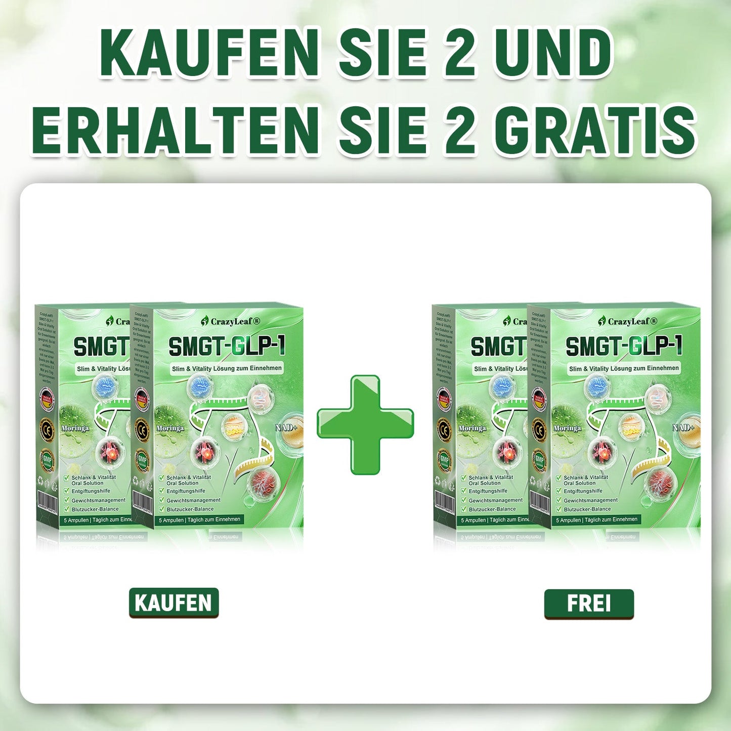 DE Klinisch bewiesen | Offizieller Shop | 𝐂𝒓𝓪𝙯𝙮𝐋𝑒𝑎𝐟® 𝚂𝖬𝐺𝘛-𝘎𝐿𝙋-1 Orallösung gegen Übergewicht, Bluthochdruck, Blutzucker- & Fettleberprobleme, Gelenkschmerzen, Müdigkeit, Energiemangel & schlaffe Haut – für mehr Gesundheit & Vitalität.